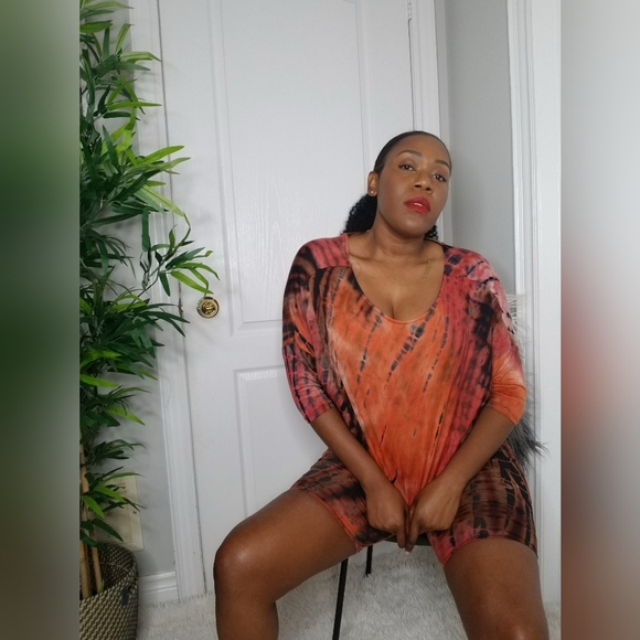 Brand New 2 piece biker shorts lounge set - Picture 1 of 3